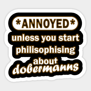 Doberman Mama Dog Design Vintage Saying Sticker